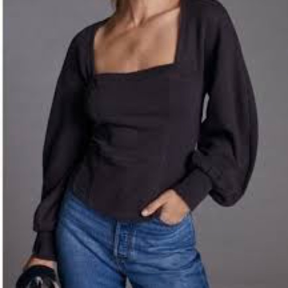 NWT Maeve by Anthropologie Corset Sweatshirt